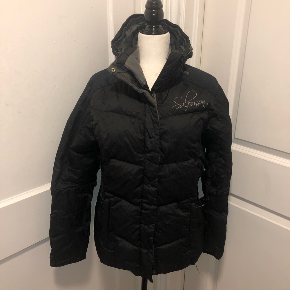 Salomon ladies winter snow ski down filled coat size large